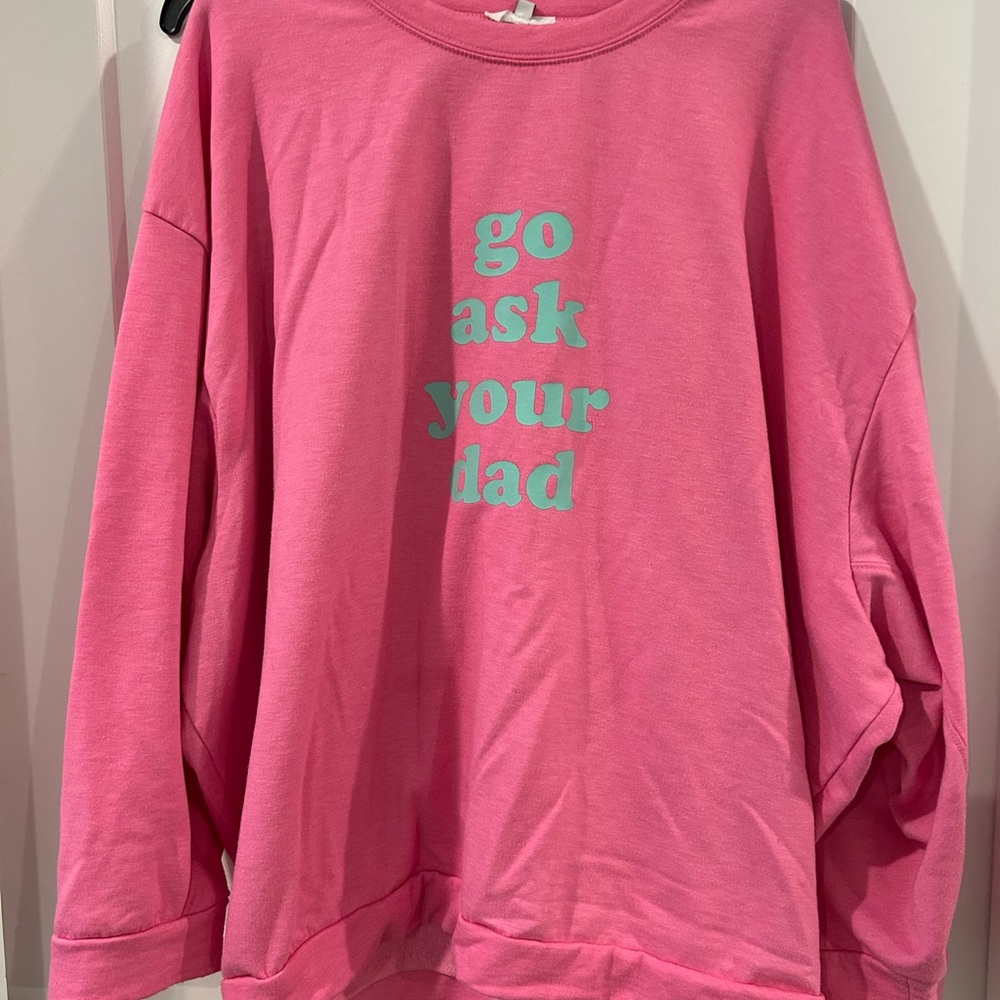 Mary Square Pink Graphic Sweatshirt